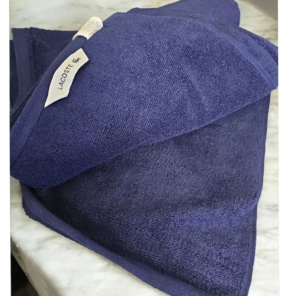 LACOSTE‎ Bath Towels NAVY 100% Cotton 30